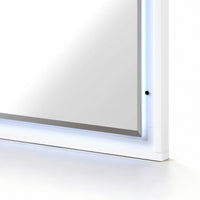 Oly Vanity Dresser Mirror, Glossy White Frame with LED, 37 x 47 - BM351916