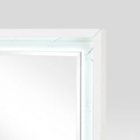 Cyna Dresser Mirror, LED Faux Marble Panels, High Gloss White 39 x 44 - BM351917
