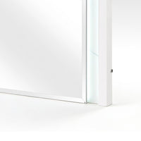 Cyna Dresser Mirror, LED Faux Marble Panels, High Gloss White 39 x 44 - BM351917
