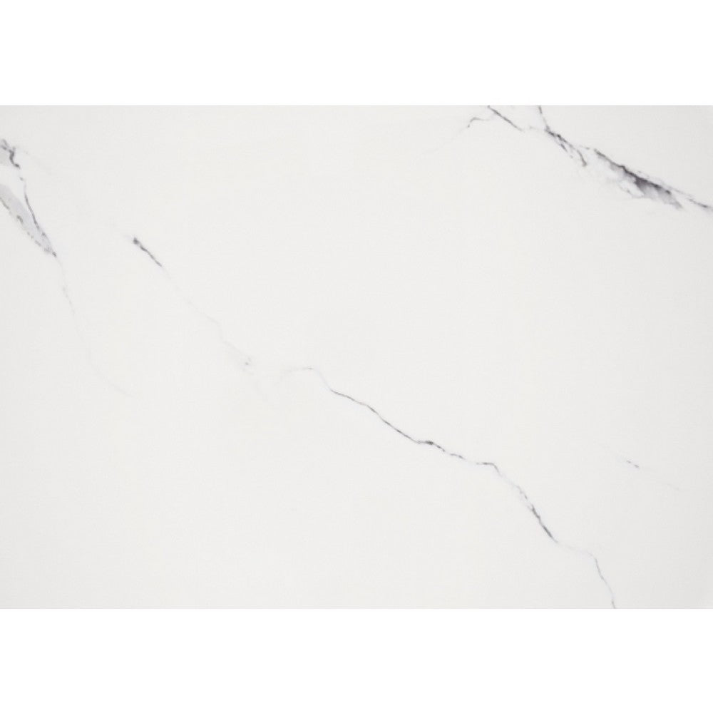 Cyna Dresser Mirror, LED Faux Marble Panels, High Gloss White 39 x 44 - BM351917