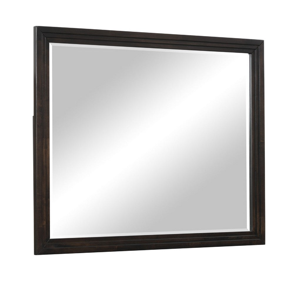 Tey Vanity Dresser Mirror, Charcoal Gray Ash Veener Frame, 39 x 47 - BM351918
