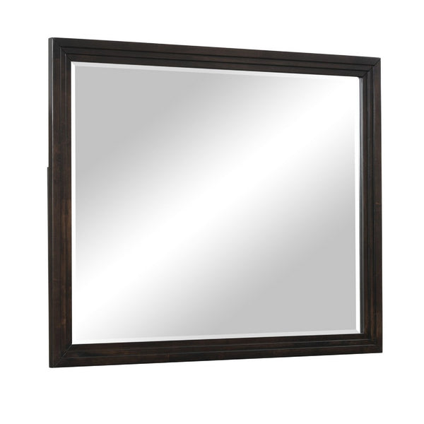 Tey Vanity Dresser Mirror, Charcoal Gray Ash Veener Frame, 39 x 47 - BM351918