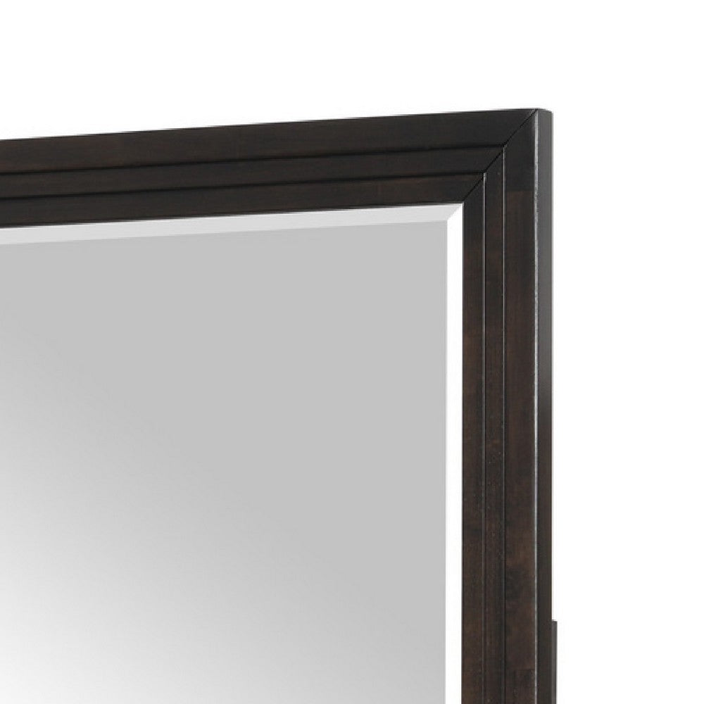 Tey Vanity Dresser Mirror, Charcoal Gray Ash Veener Frame, 39 x 47 - BM351918