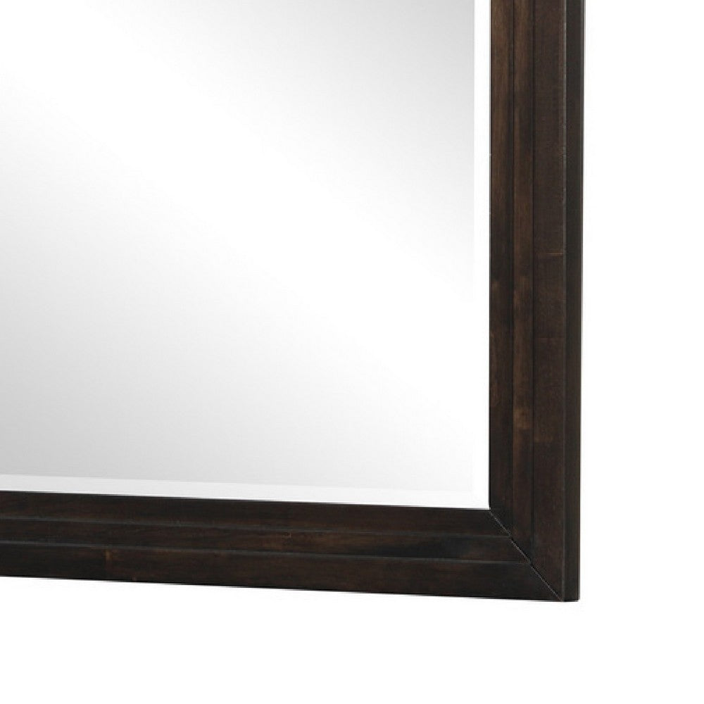 Tey Vanity Dresser Mirror, Charcoal Gray Ash Veener Frame, 39 x 47 - BM351918