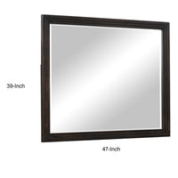 Tey Vanity Dresser Mirror, Charcoal Gray Ash Veener Frame, 39 x 47 - BM351918