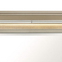 Loy Vanity Dresser Mirror,Metallic Champagne Gray, LED Frame 38 x 38 - BM351919