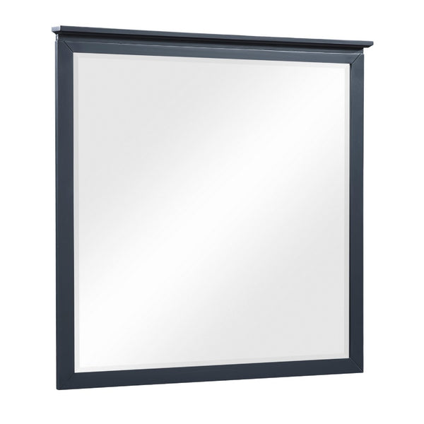 Sely Vanity Dresser Mirror, Navy Blue Finish Frame, 38 x 38 - BM351920