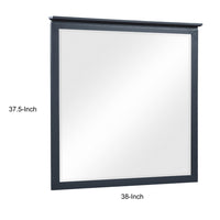 Sely Vanity Dresser Mirror, Navy Blue Finish Frame, 38 x 38 - BM351920