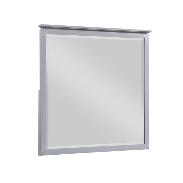 Sely Vanity Dresser Mirror, Light Gray Finish Frame, 38 x 38 - BM351921