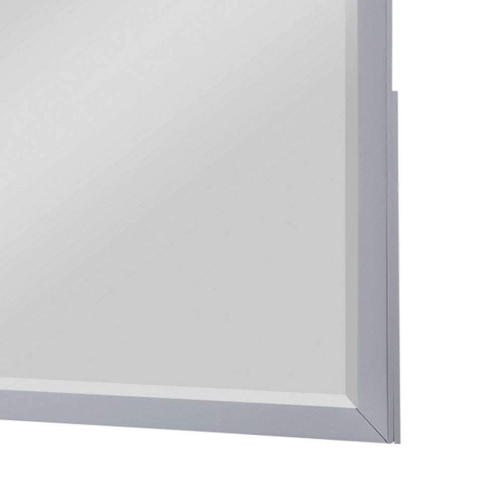 Sely Vanity Dresser Mirror, Light Gray Finish Frame, 38 x 38 - BM351921