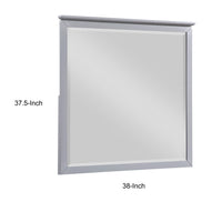Sely Vanity Dresser Mirror, Light Gray Finish Frame, 38 x 38 - BM351921