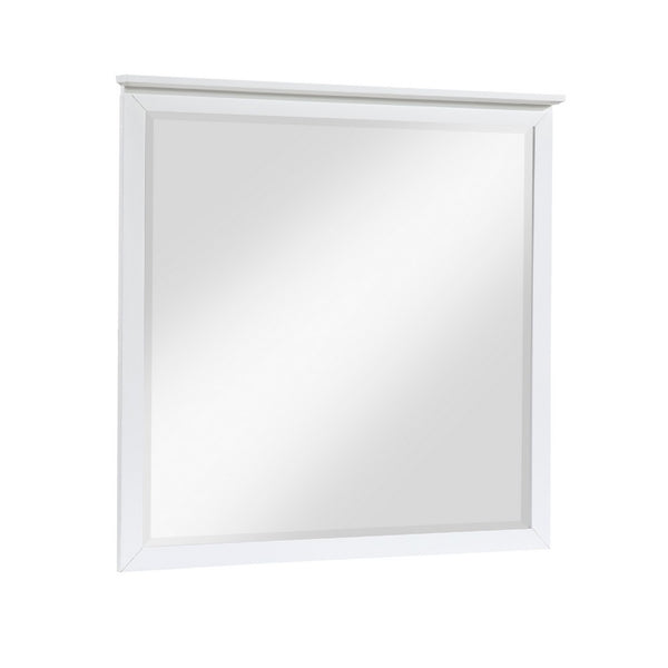 Sely Vanity Dresser Mirror, Glam White Finish Frame, 38 x 38 - BM351922
