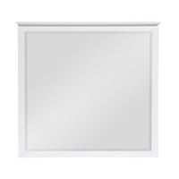 Sely Vanity Dresser Mirror, Glam White Finish Frame, 38 x 38 - BM351922