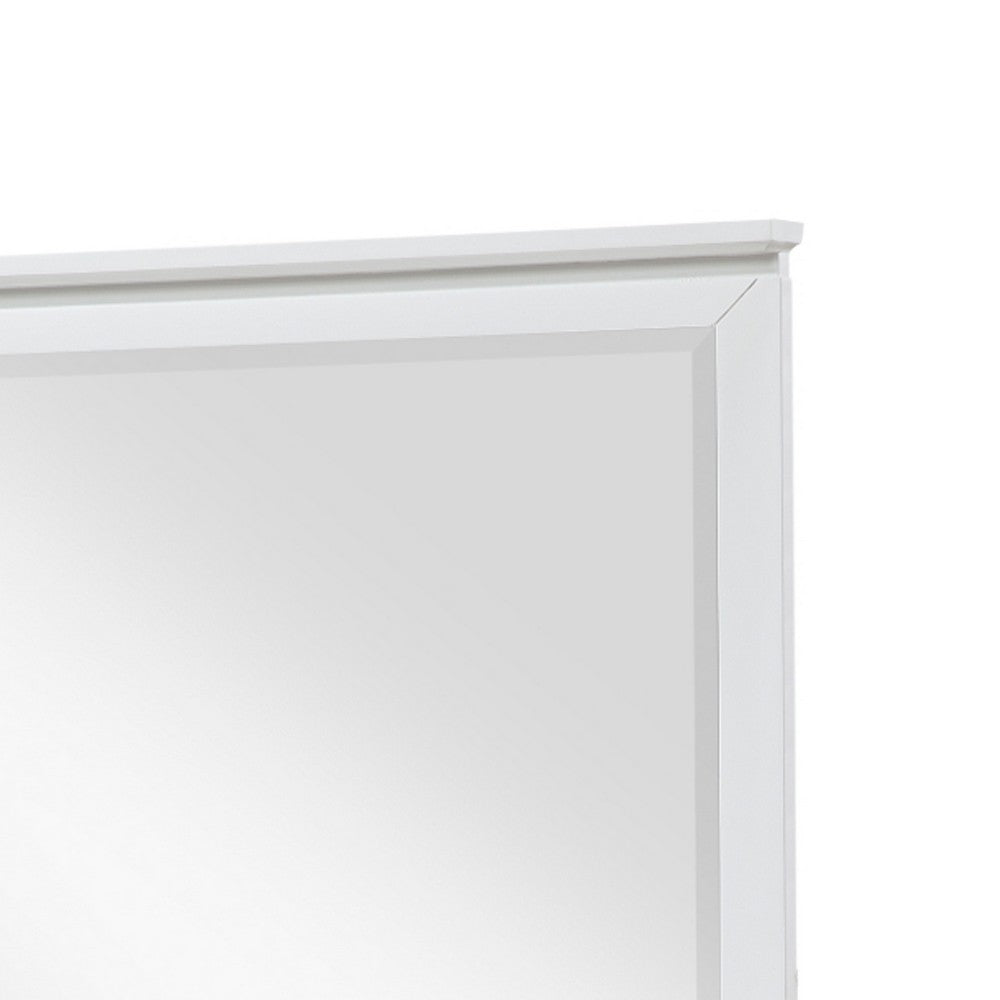 Sely Vanity Dresser Mirror, Glam White Finish Frame, 38 x 38 - BM351922