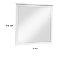 Sely Vanity Dresser Mirror, Glam White Finish Frame, 38 x 38 - BM351922