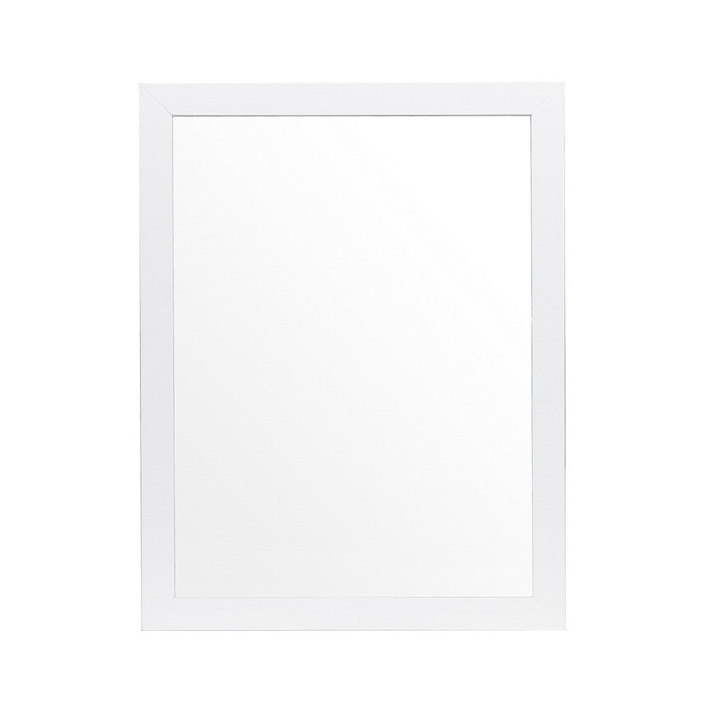 Goe Vanity Dresser Mirror, Transitional White Finish, 28 x 37 - BM351923