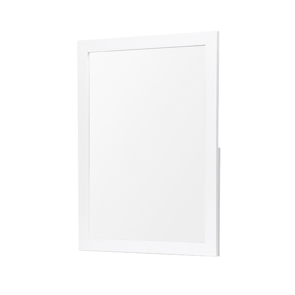 Goe Vanity Dresser Mirror, Transitional White Finish, 28 x 37 - BM351923