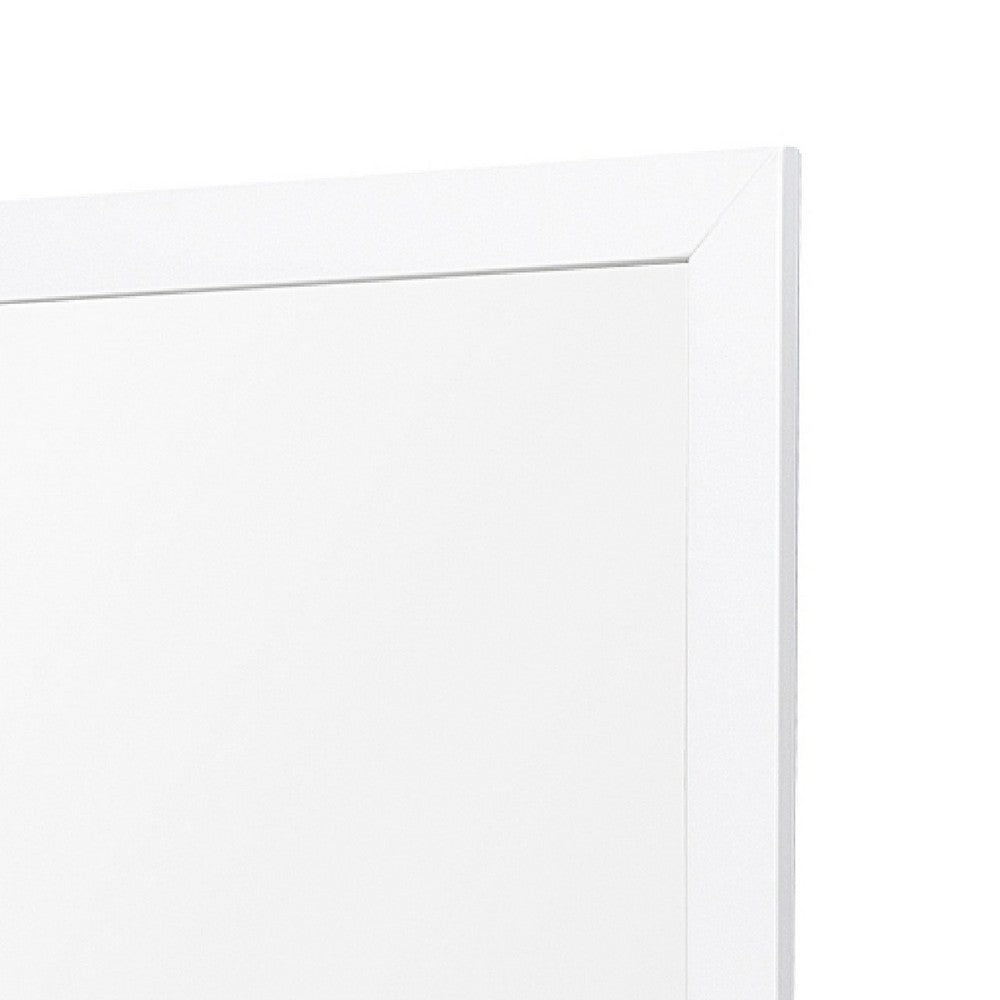 Goe Vanity Dresser Mirror, Transitional White Finish, 28 x 37 - BM351923