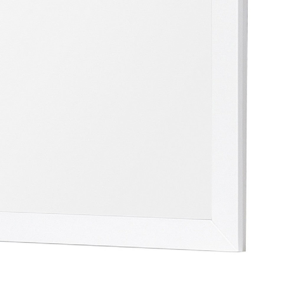 Goe Vanity Dresser Mirror, Transitional White Finish, 28 x 37 - BM351923