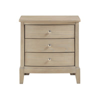Hadly Nighstand, 3 Drawers, Satin Nickel Knobs, Modern Rustic Beige - BM351933