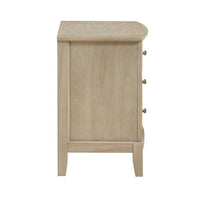 Hadly Nighstand, 3 Drawers, Satin Nickel Knobs, Modern Rustic Beige - BM351933
