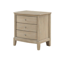 Hadly Nighstand, 3 Drawers, Satin Nickel Knobs, Modern Rustic Beige - BM351933