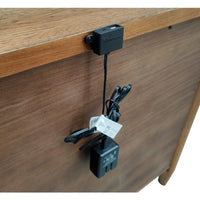 Seny Nighstand, 2 Drawers, USB Ports, Cedar Veneered Bottom Drawer, Brown - BM351936