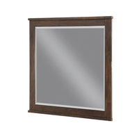 Niti Dresser Mirror, Rustic Dark Brown Birch Wood Frame, 41 x 42 - BM351943