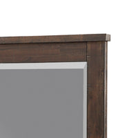 Niti Dresser Mirror, Rustic Dark Brown Birch Wood Frame, 41 x 42 - BM351943