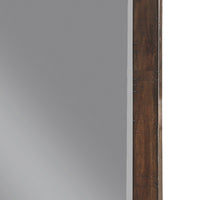 Niti Dresser Mirror, Rustic Dark Brown Birch Wood Frame, 41 x 42 - BM351943