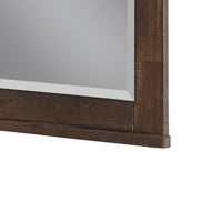 Niti Dresser Mirror, Rustic Dark Brown Birch Wood Frame, 41 x 42 - BM351943