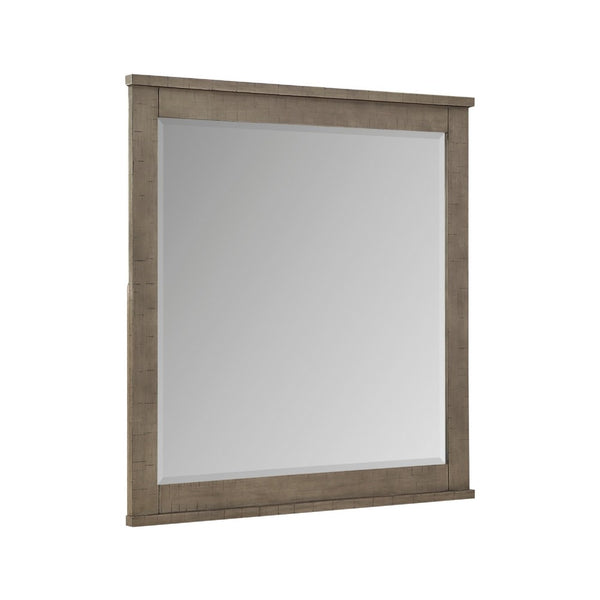 Niti Dresser Mirror, Rustic Gray Birch Wood Frame, 41 x 42 - BM351944
