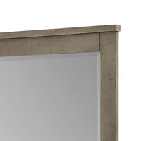 Niti Dresser Mirror, Rustic Gray Birch Wood Frame, 41 x 42 - BM351944