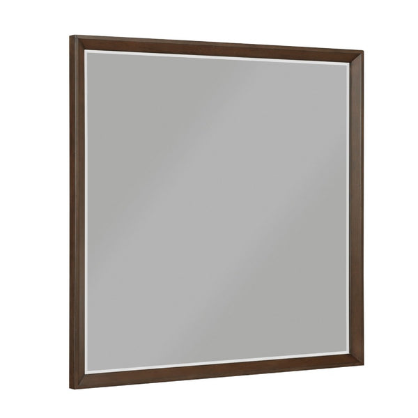 Soly Dresser Mirror, Rustic Walnut Brown Wood Frame, 40 x 53 - BM351945