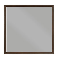 Soly Dresser Mirror, Rustic Walnut Brown Wood Frame, 40 x 53 - BM351945