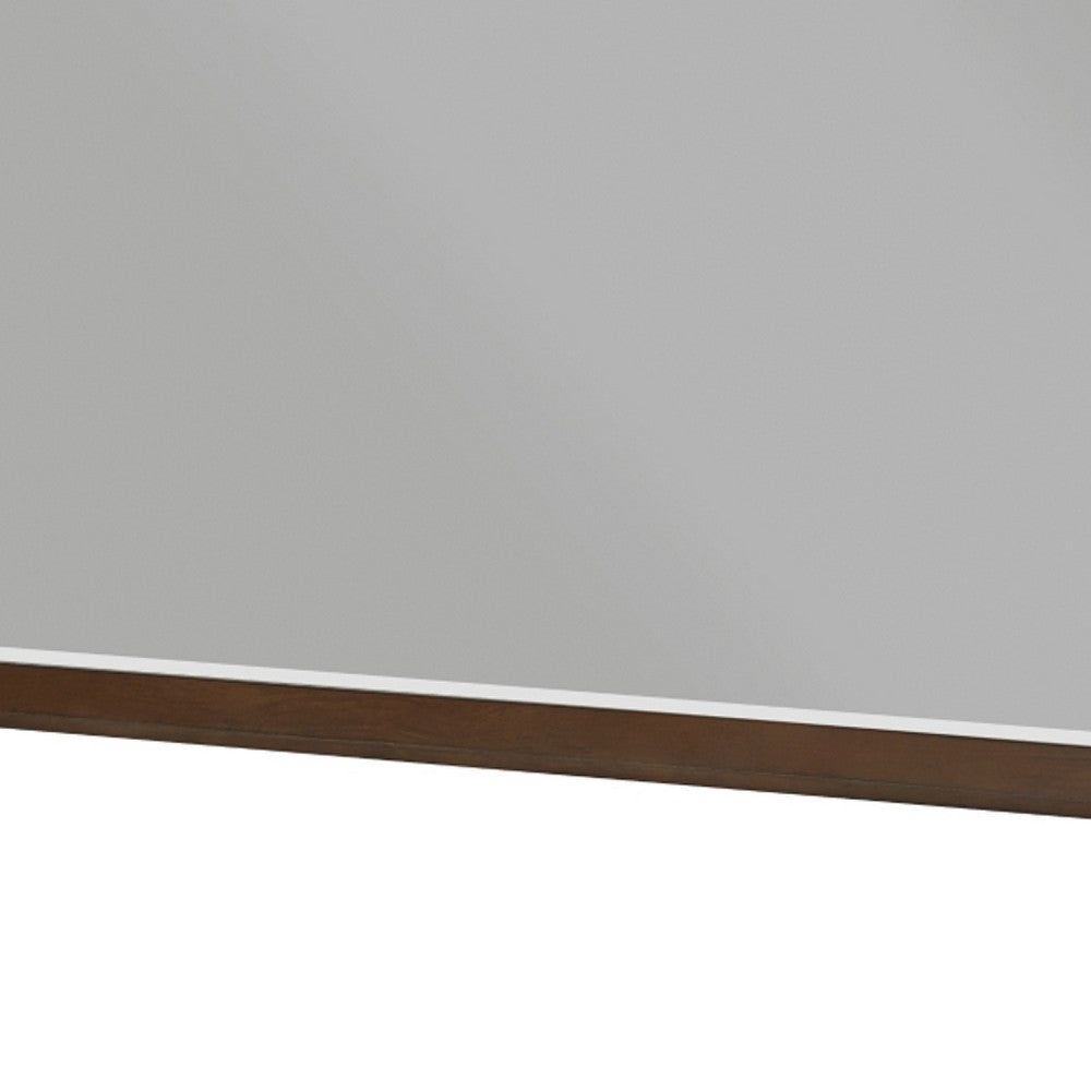 Soly Dresser Mirror, Rustic Walnut Brown Wood Frame, 40 x 53 - BM351945