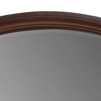 Hudy Dresser Mirror, 34 x 38 Birch Wood Arch Frame, Cherry Brown  - BM351946