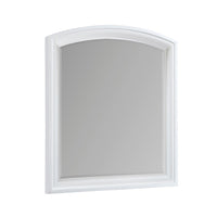 Hudy Dresser Mirror, 34 x 38 Birch Wood Arch Frame, Farmhouse White  - BM351947