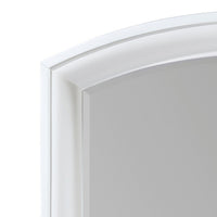 Hudy Dresser Mirror, 34 x 38 Birch Wood Arch Frame, Farmhouse White  - BM351947