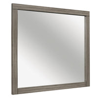 Rie Vanity Dresser Mirror, Weathered Gray Wood Frame, 36 x 41 - BM351948