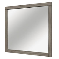 Rie Vanity Dresser Mirror, Weathered Gray Wood Frame, 36 x 41 - BM351948