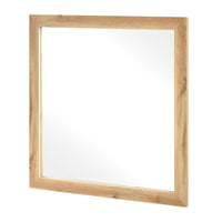 Eby Vanity Dresser Mirror, Natural Brown Wood Finish, 40 x 40 - BM351949