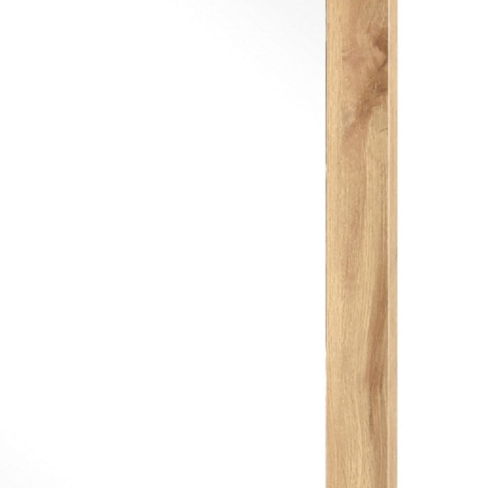 Eby Vanity Dresser Mirror, Natural Brown Wood Finish, 40 x 40 - BM351949
