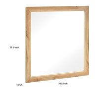 Eby Vanity Dresser Mirror, Natural Brown Wood Finish, 40 x 40 - BM351949