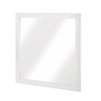Eby Vanity Dresser Mirror, Modern White Wood Finish, 40 x 40 - BM351950