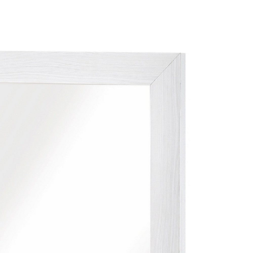 Eby Vanity Dresser Mirror, Modern White Wood Finish, 40 x 40 - BM351950