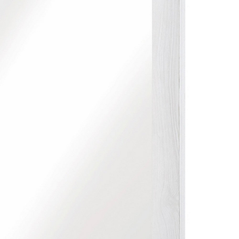 Eby Vanity Dresser Mirror, Modern White Wood Finish, 40 x 40 - BM351950