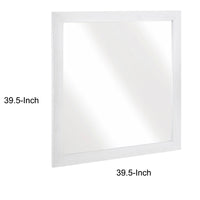 Eby Vanity Dresser Mirror, Modern White Wood Finish, 40 x 40 - BM351950