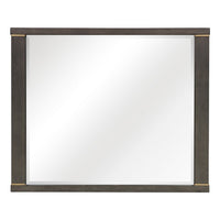 Carie Vanity Dresser Mirror, Brownish Gray Mindy Veneer, 35 x 43 - BM351951