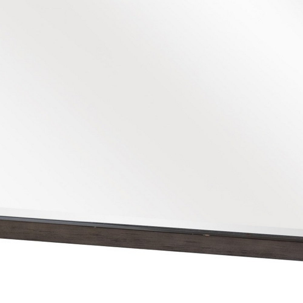 Carie Vanity Dresser Mirror, Brownish Gray Mindy Veneer, 35 x 43 - BM351951